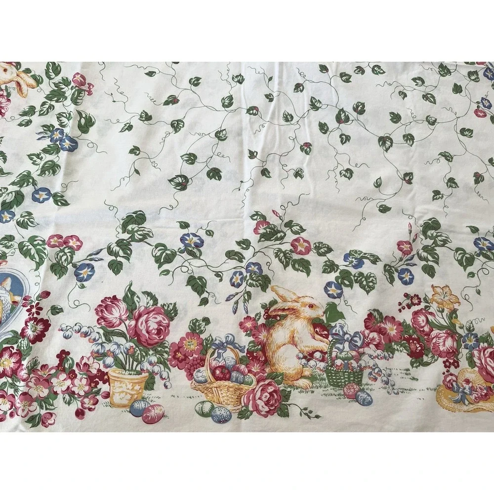 Vintage‎ Country Garden Spring Easter Table Cloth 60x102